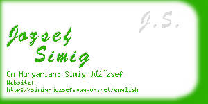 jozsef simig business card